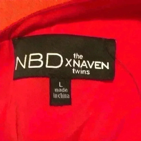 NBD x Naven Twins Revolve Red Halter Sleeveless Formal Zip Back Maxi Dress - Picture 4 of 9